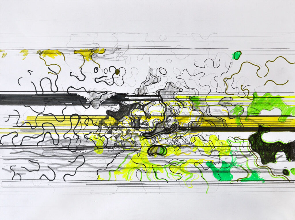 Michael Picke - blb passage 02 | pencil and marker on paper | 30 x 40 cm | 2014