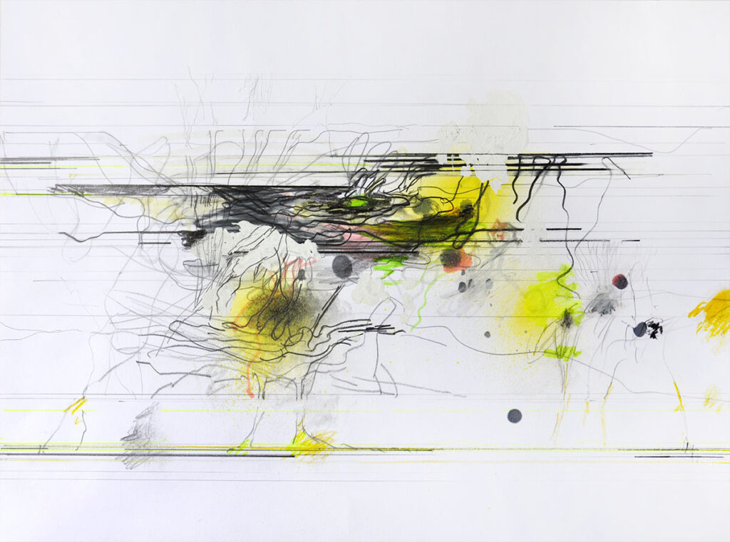 Michael Picke - yellow lights | pencil and marker on paper | 30 x 40 cm | 2015